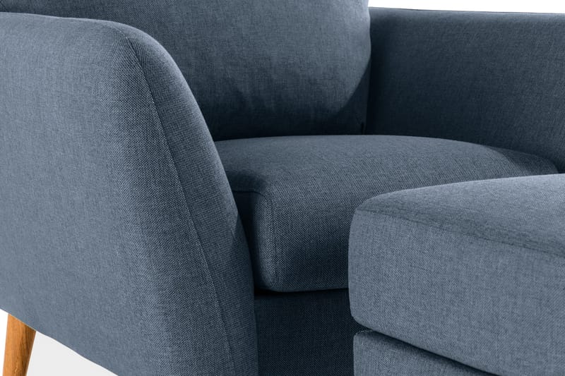 Trend Sofagruppe Lenestol med Fotskammel - Blå - Møbler - Stoler - Lenestoler - Lenestol med fotskammel