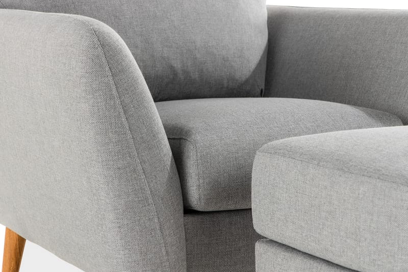 Trend Sofagruppe Lenestol med Fotskammel - Lysegrå - Møbler - Stoler - Lenestoler - Lenestol med fotskammel