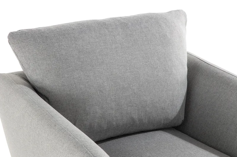 Trend Sofagruppe Lenestol med Fotskammel - Lysegrå - Møbler - Stoler - Lenestoler - Lenestol med fotskammel