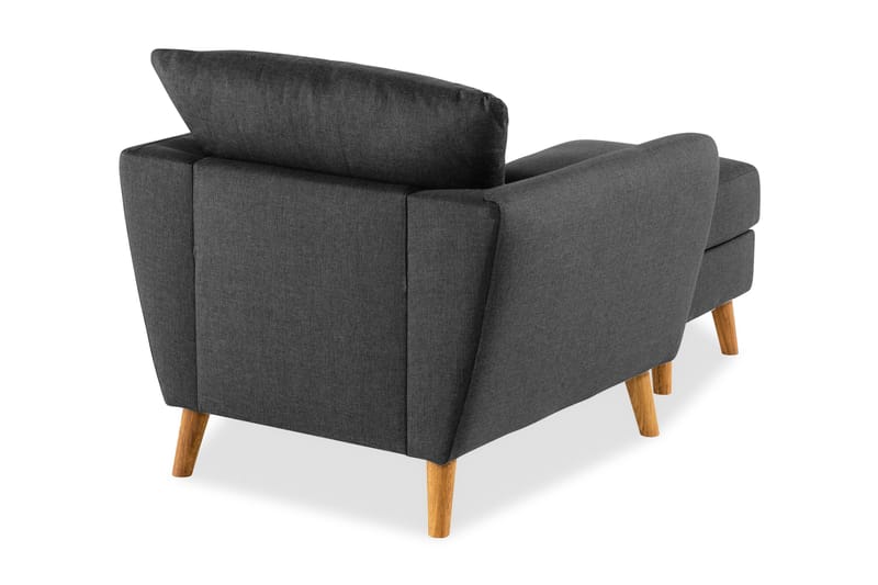 Trend Sofagruppe Lenestol med Fotskammel - Svart - Møbler - Stoler - Lenestoler - Lenestol med fotskammel