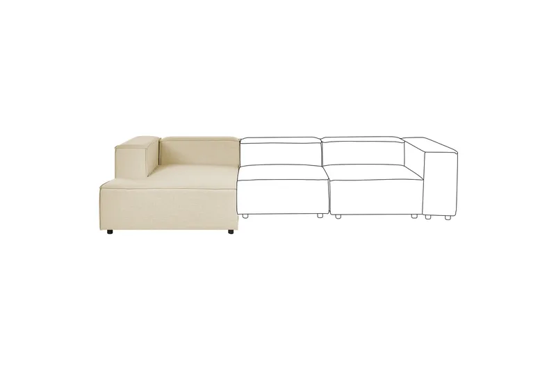 Tunda Sjeselong 119 cm Høyre - Beige/Svart - Møbler - Stoler - Lenestoler - Liggestol
