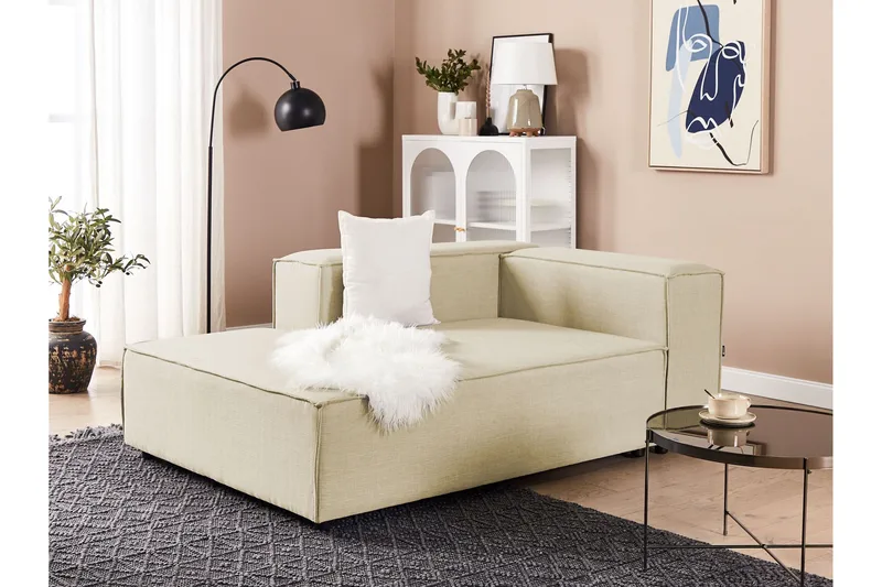 Tunda Sjeselong 119 cm Høyre - Beige/Svart - Møbler - Stoler - Lenestoler - Liggestol