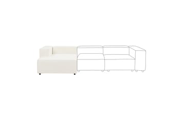 Tunda Sjeselong 119 cm Høyre - Svart/Hvit - Møbler - Stoler - Lenestoler - Liggestol