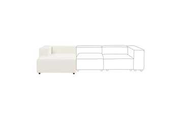 Tunda Sjeselong 119 cm Høyre - Svart/Hvit - Møbler - Stoler - Lenestoler - Liggestol