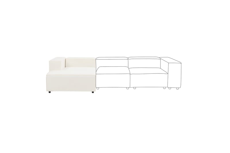 Tunda Sjeselong 119 cm Høyre - Svart/Hvit - Møbler - Stoler - Lenestoler - Liggestol