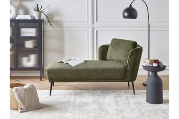 Uklund Sjeselong 148 cm Høyre - Svart/Grønn - Møbler - Stoler - Lenestoler - Liggestol