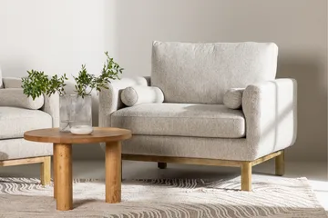 Vanlig lenestol med armlener Venture Home Olympos lenestol Beige - Møbler - Stoler - Lenestoler