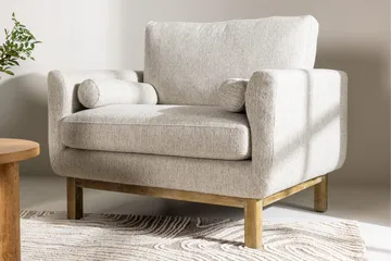 Vanlig lenestol med armlener Venture Home Olympos lenestol Beige - Møbler - Stoler - Lenestoler