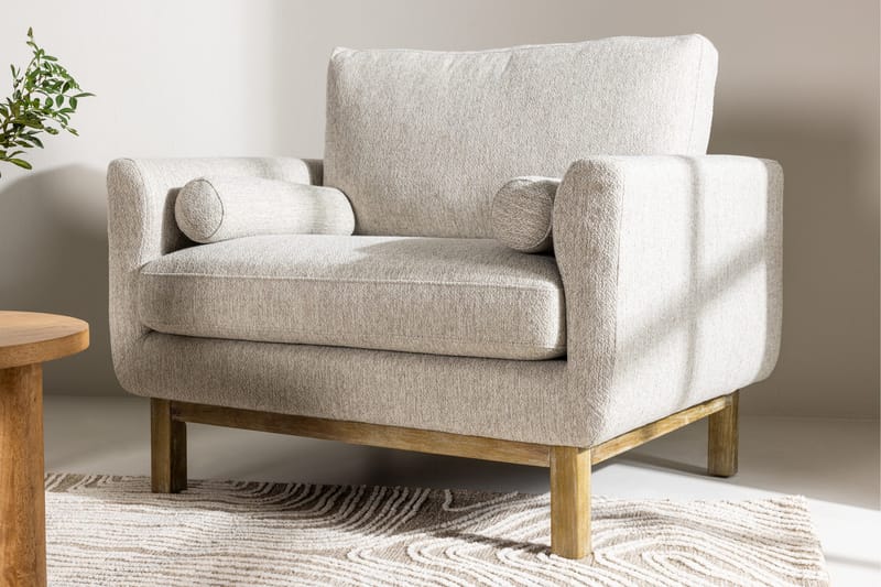 Vanlig lenestol med armlener Venture Home Olympos lenestol Beige - Møbler - Stoler - Lenestoler