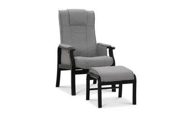 Vanlig lenestol uten armlener Saika Lenestol Lysegrå - Møbler - Stoler - Lenestoler - Lenestol med fotskammel