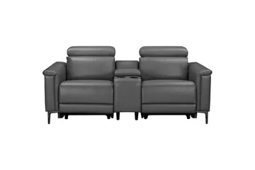 Vanlig reclinerstol Loft24 Dobbel reclinerstol Loft24 Lund Grå Kunstskinn - Møbler - Sofaer - Reclinersofaer