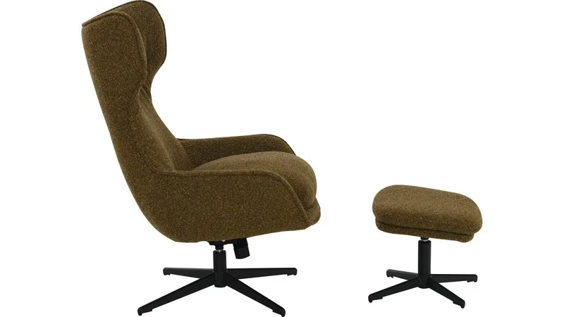 Varric lenestol med fotskammel - Brun - Møbler - Stoler - Lenestoler - Recliner