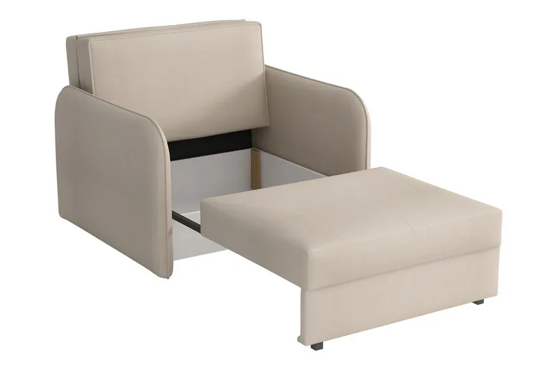 Viva Sovelenestol - Beige/Grå - Møbler - Stoler - Lenestoler - Fløyelslenestol