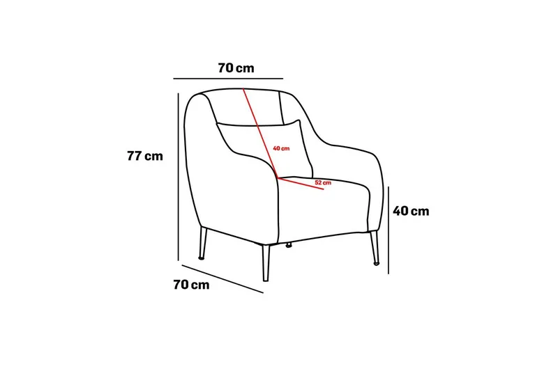 Wenus Lenestol - Grå - Møbler - Stoler - Lenestoler