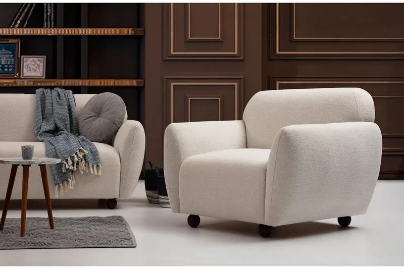 Whitecliffs Lenestol - Krem - Møbler - Stoler - Lenestoler