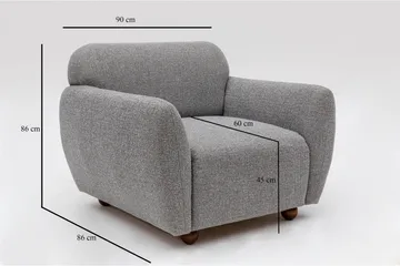 Whitecliffs Lenestol - Lys grå - Møbler - Stoler - Lenestoler