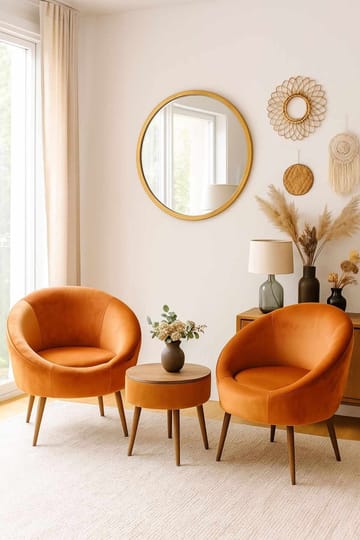 Wing Chair & Coffee Table Set (3 Pieces) Atelier Del Sofa - Møbler - Stoler - Lenestoler