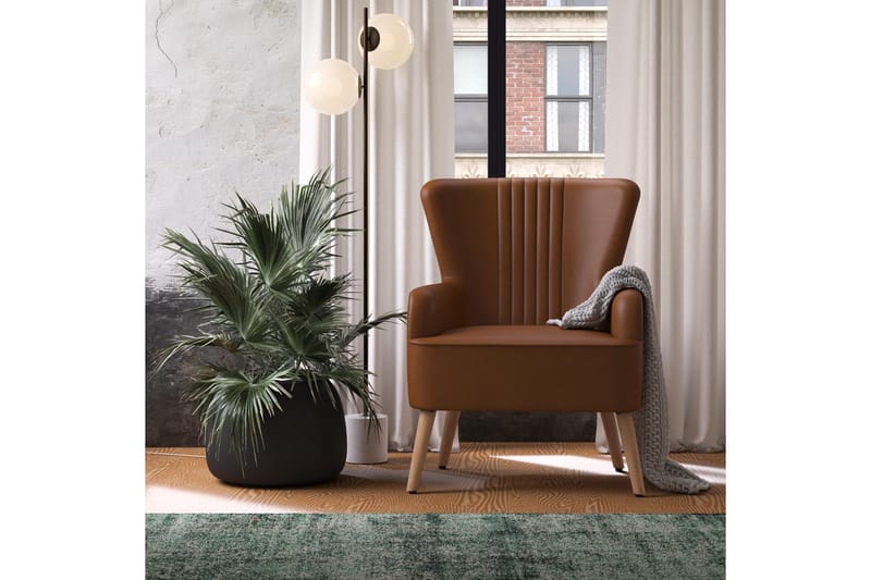 Wynn Lenestol Brun - Dorel Home - Møbler - Stoler - Lenestoler