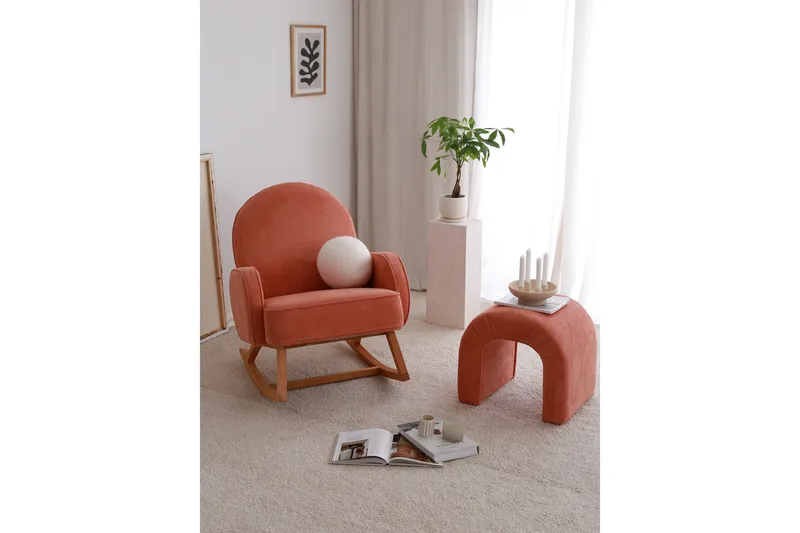 Yoko Lenestol - Koral - Møbler - Barnemøbler - Barnestol - Gynestol barn