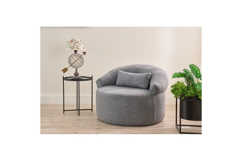 Zevon Lenestol - Grå - Møbler - Stoler - Lenestoler - Lenestol uten armlene