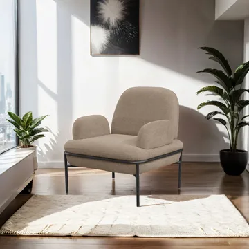 Zyricus lenestol Teddy - Cappuccino - Møbler - Stoler - Lenestoler - Ørelappstol