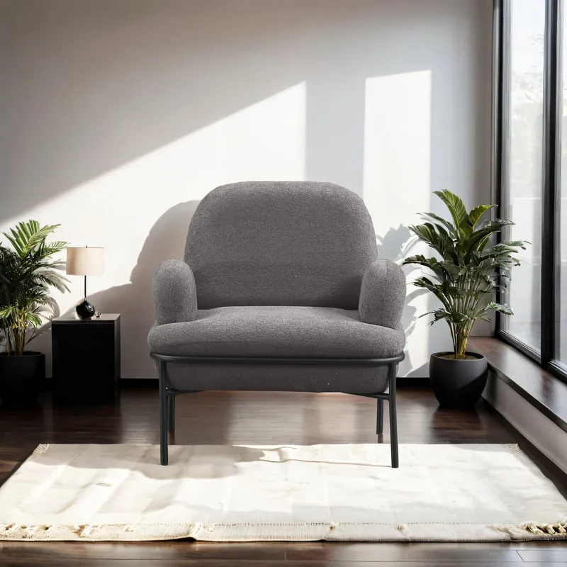 Zyricus lenestol Teddy - Grå - Møbler - Stoler - Lenestoler - Ørelappstol