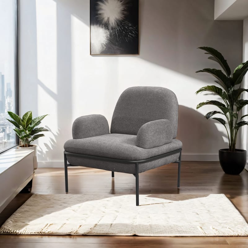 Zyricus lenestol Teddy - Grå - Møbler - Stoler - Lenestoler - Ørelappstol
