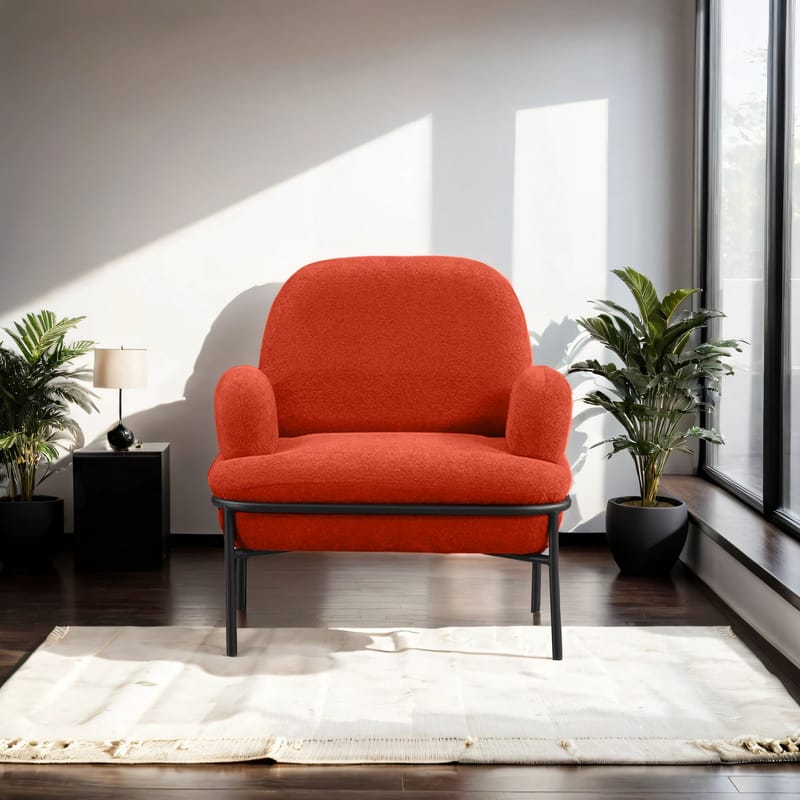 Zyricus lenestol Teddy - Teglrød - Møbler - Stoler - Lenestoler - Ørelappstol