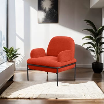Zyricus lenestol Teddy - Teglrød - Møbler - Stoler - Lenestoler - Ørelappstol