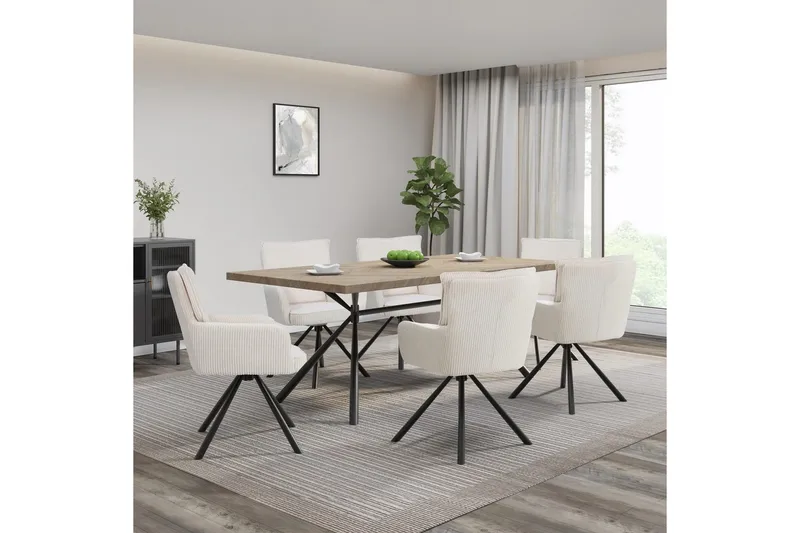 Les Karmstol - Hvit - Møbler - Stoler - Spisestuestoler & kjøkkenstoler