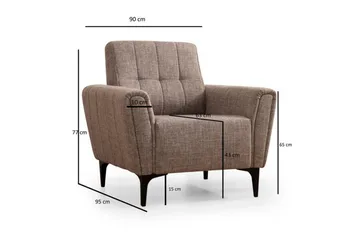 Lilesville Lenestol - Lysebrun - Møbler - Stoler - Lenestoler