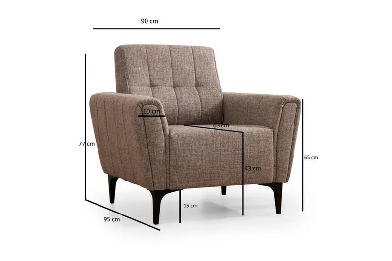 Lilesville Lenestol - Lysebrun - Møbler - Stoler - Lenestoler