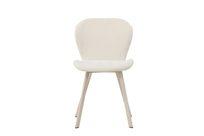 Lilja Spisestol i Stoff med Metallben, Beige