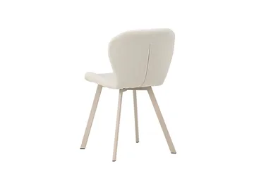 Lilja Spisestol i Stoff med Metallben - Beige - Møbler - Stoler - Spisestuestoler & kjøkkenstoler