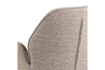 Lipie Spisestol i Bouclé med Metallben - Beige - Møbler - Stoler - Spisestuestoler & kjøkkenstoler