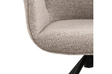 Lipie Spisestol i Bouclé med Metallben - Beige - Møbler - Stoler - Spisestuestoler & kjøkkenstoler