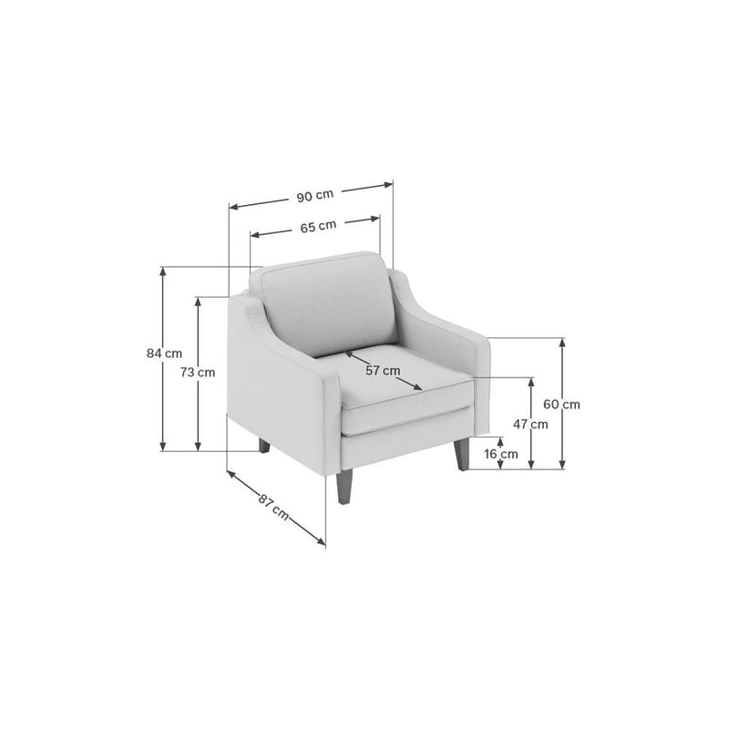 Lorvas Lenestol - Mørkerød - Møbler - Stoler - Lenestoler