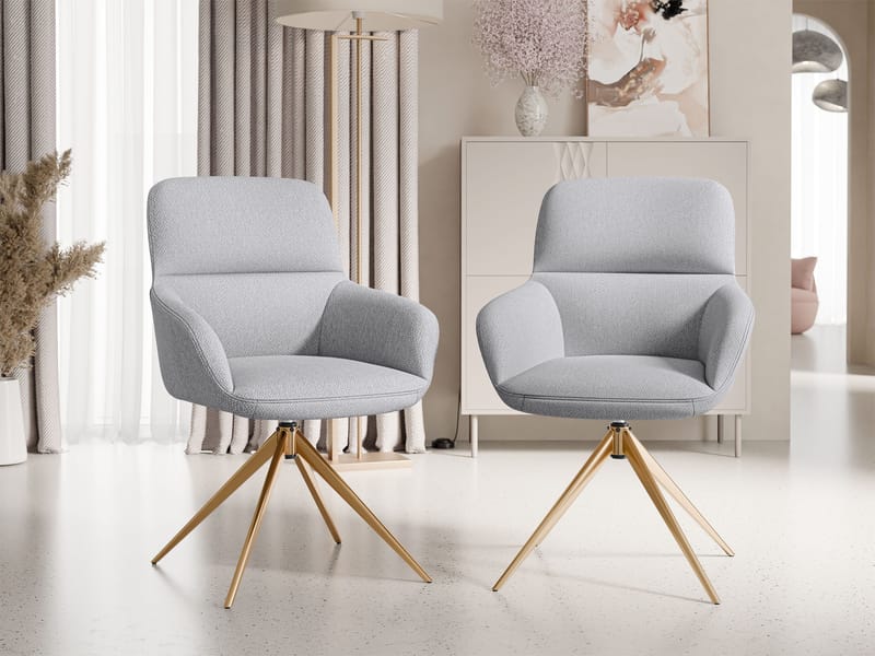 Lyrin Kontorstol 2-pakning - Grå - Møbler - Stoler - Kontorstol & skrivebordsstol