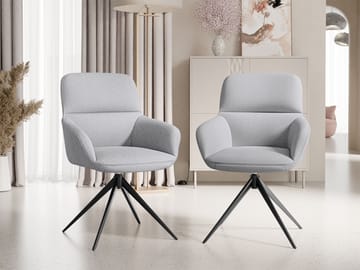 Lyrin Kontorstol 2-pakning - Grå - Møbler - Stoler - Kontorstol & skrivebordsstol