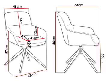 Lyrin Kontorstol 2-pakning - Grå - Møbler - Stoler - Kontorstol & skrivebordsstol