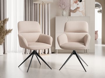 Lyrin Kontorstol 2-pakning - Beige - Møbler - Stoler - Kontorstol & skrivebordsstol