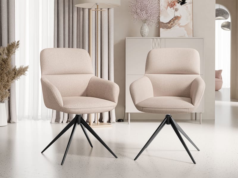 Lyrin Kontorstol 2-pakning - Beige - Møbler - Stoler - Kontorstol & skrivebordsstol