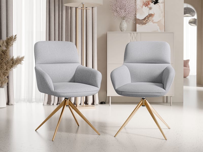 Lyrin Kontorstol 2-pakning - Grå - Møbler - Stoler - Kontorstol & skrivebordsstol