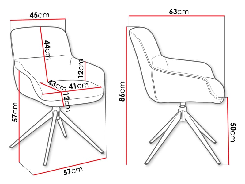 Lyrin Kontorstol 2-pakning - Grå - Møbler - Stoler - Kontorstol & skrivebordsstol