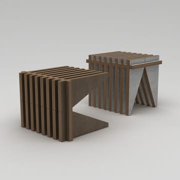 Matira Puff 51 cm - Naturlig tre - Møbler - Stoler - Krakk