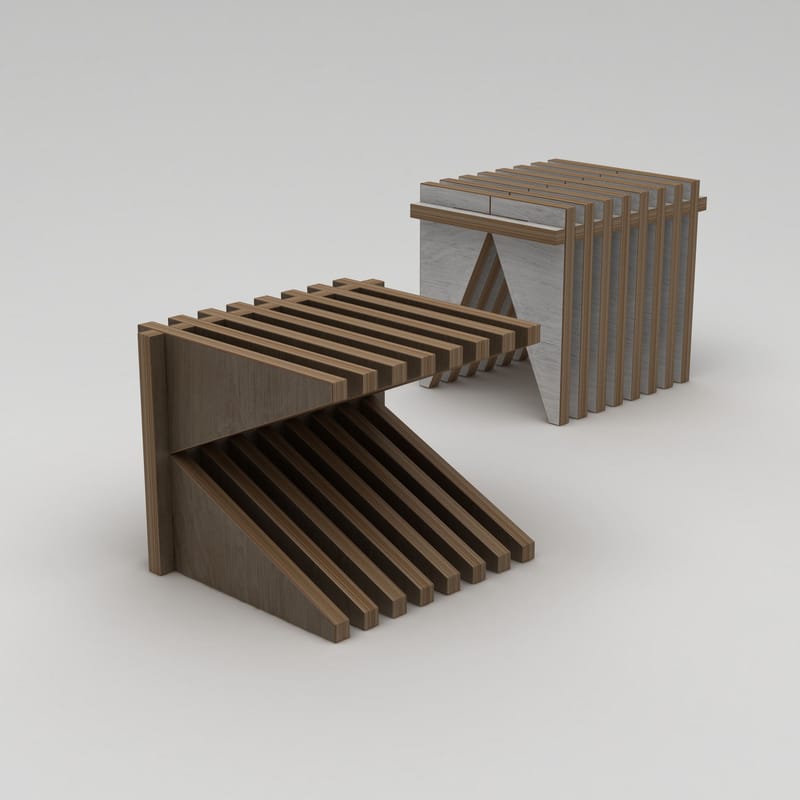 Matira Puff 51 cm - Naturlig tre - Møbler - Stoler - Krakk