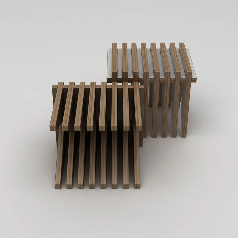 Matira Puff 51 cm - Naturlig tre - Møbler - Stoler - Krakk