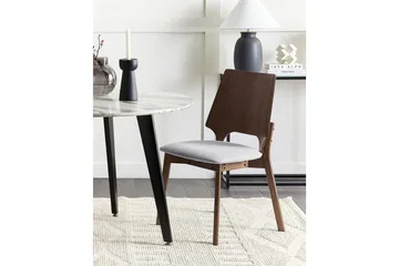 Matsalsstol Beliani Abee set om 2 Grå-Ljust Trä Light grey VALUE_MISSING_1 - Møbler - Stoler - Spisestuestoler & kjøkkenstoler