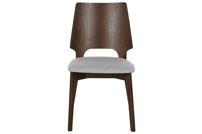 Matsalsstol Beliani Abee set om 2 Grå-Ljust Trä Light grey VALUE_MISSING_1 - Møbler - Stoler - Spisestuestoler & kjøkkenstoler