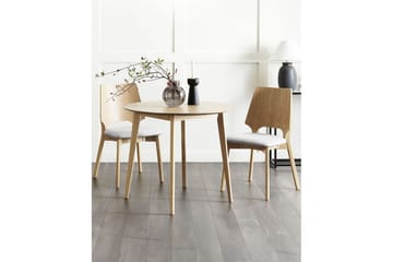 Matsalsstol Beliani Abee set om 2 Grå-Ljust Trä Light grey VALUE_MISSING_2 - Møbler - Stoler - Spisestuestoler & kjøkkenstoler